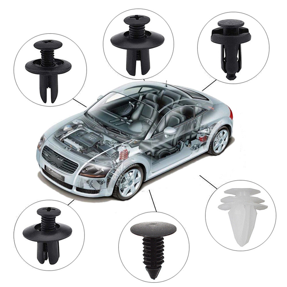 Premium Car Plastic Fastener Clips: Perfect For Auto Bumper, Door Trim, Panel Fender &amp; More!