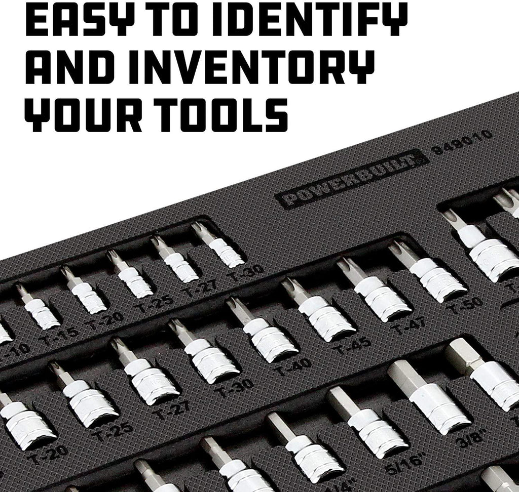Power 949010 Hex/Torx/Specialty Bit Socket Set, 64 Piece