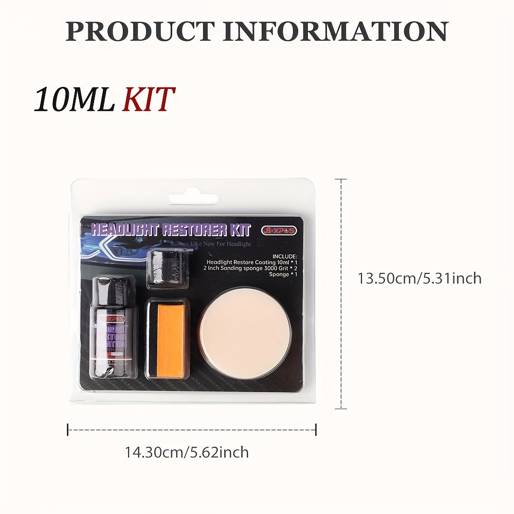 Car Headlight Restoration Refurbishing Agent Headlight Care Polish Agent Headlight Restore Coating Light Removing Oxidation Prevent Scratches JB-XPCS8