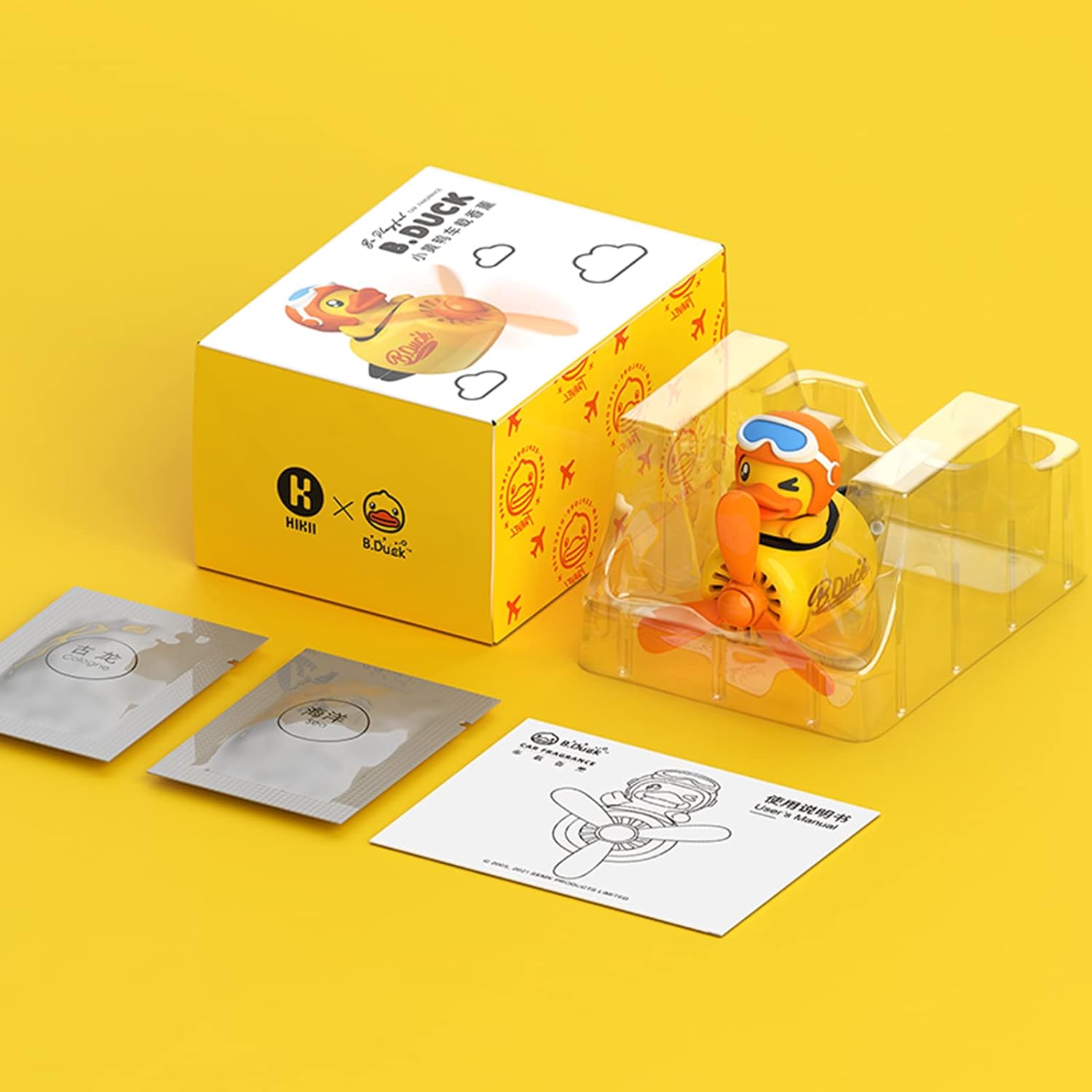 Cacacece Automotive Air Fresheners Cartoon Duck Pilot Car Air Outlet Creative Car Perfume Fragrance