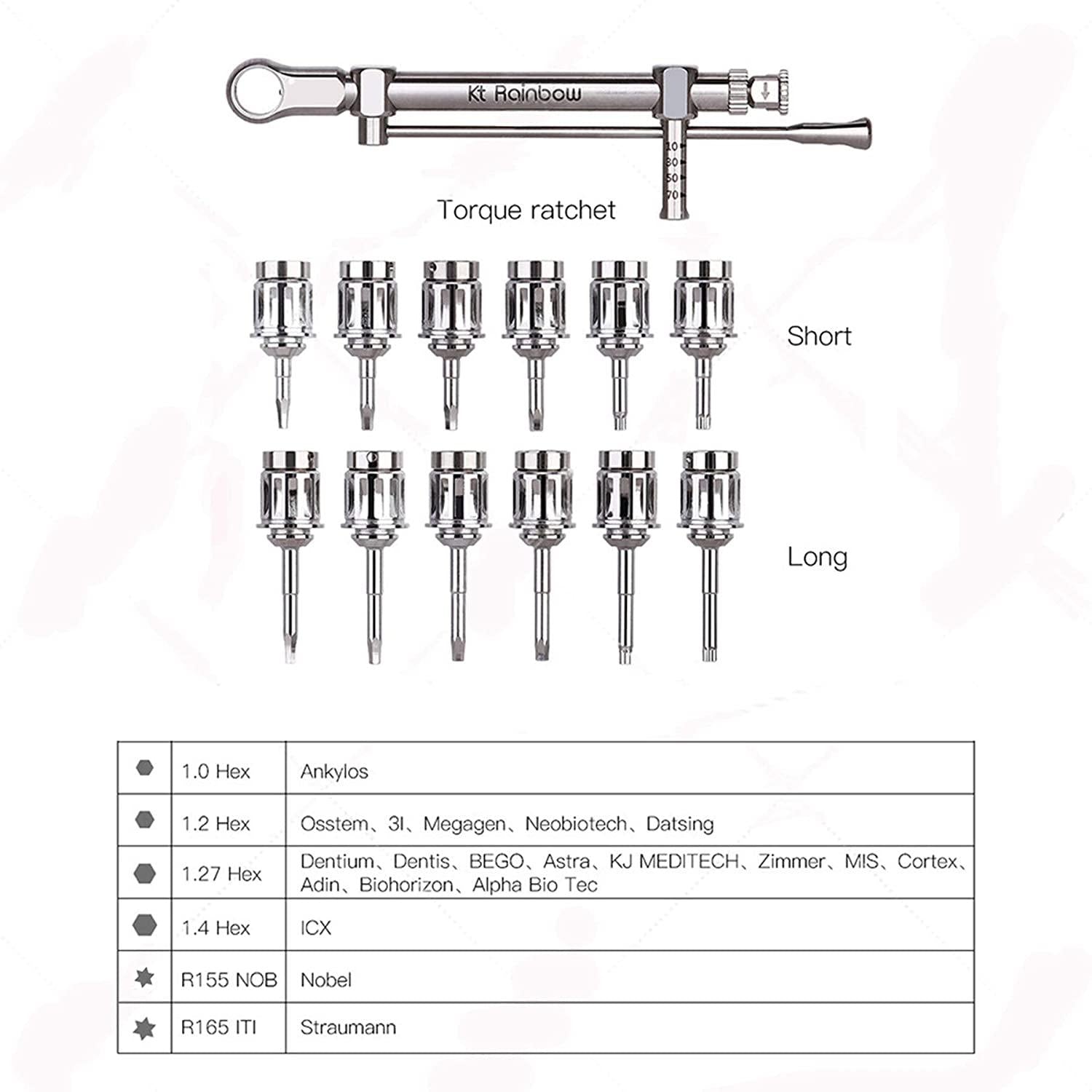 Pinlid Dental Implant Tool Torque Wrench Kh-Kit Box