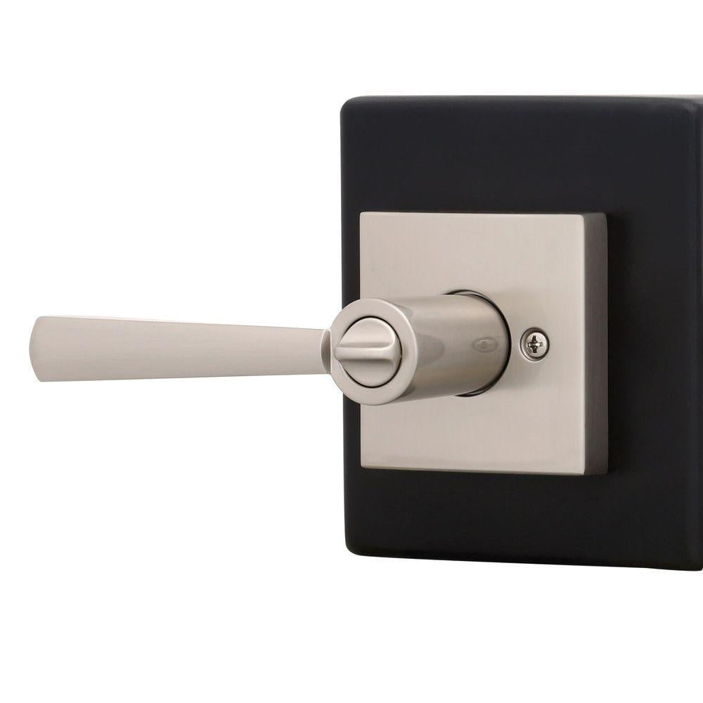 PrestiSpyglass Satin Nickel Keyed Universal Entry Door Lever Featuring SmartKey Security