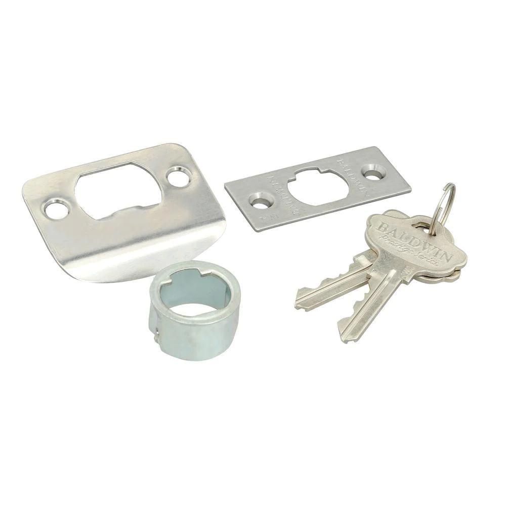 PrestiSpyglass Satin Nickel Keyed Universal Entry Door Lever Featuring SmartKey Security