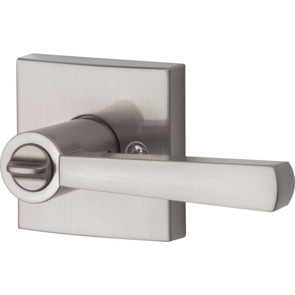 PrestiSpyglass Satin Nickel Keyed Universal Entry Door Lever Featuring SmartKey Security