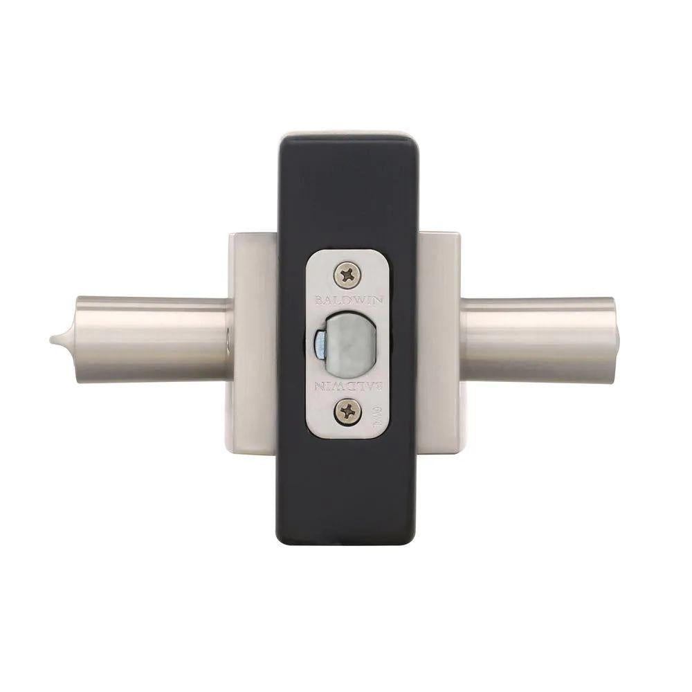 PrestiSpyglass Satin Nickel Keyed Universal Entry Door Lever Featuring SmartKey Security