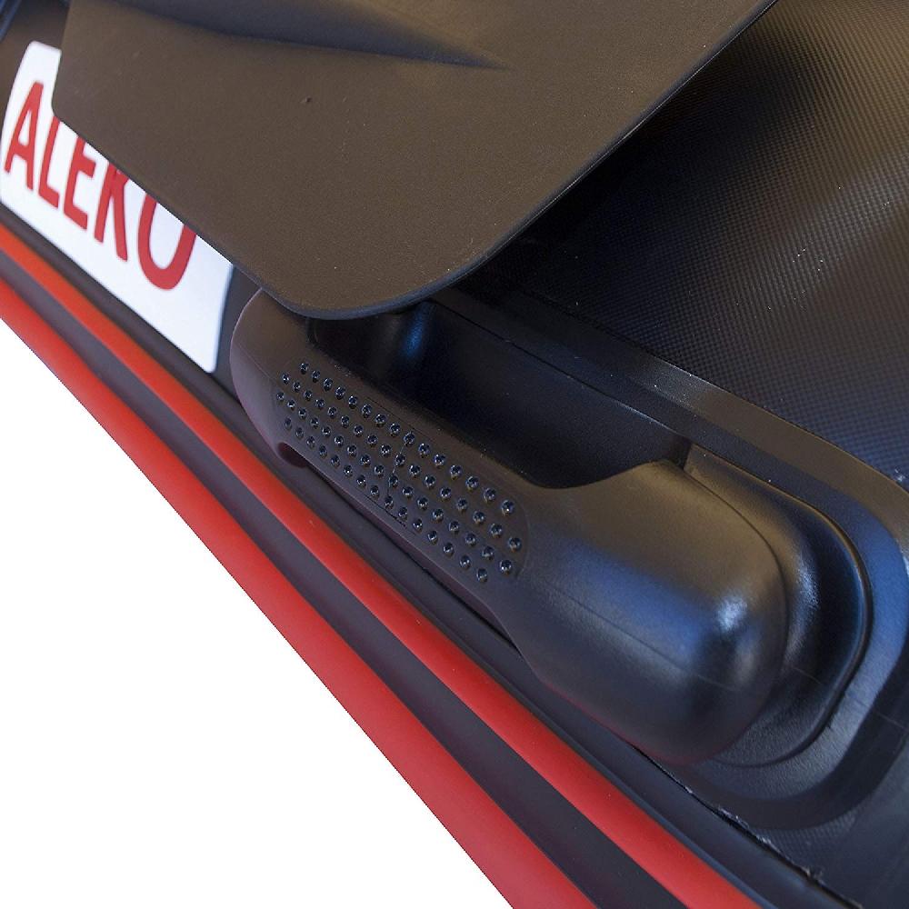 ALEKO Inflatable Boat with Air Deck Floor - 10.5 Ft - Black and Red