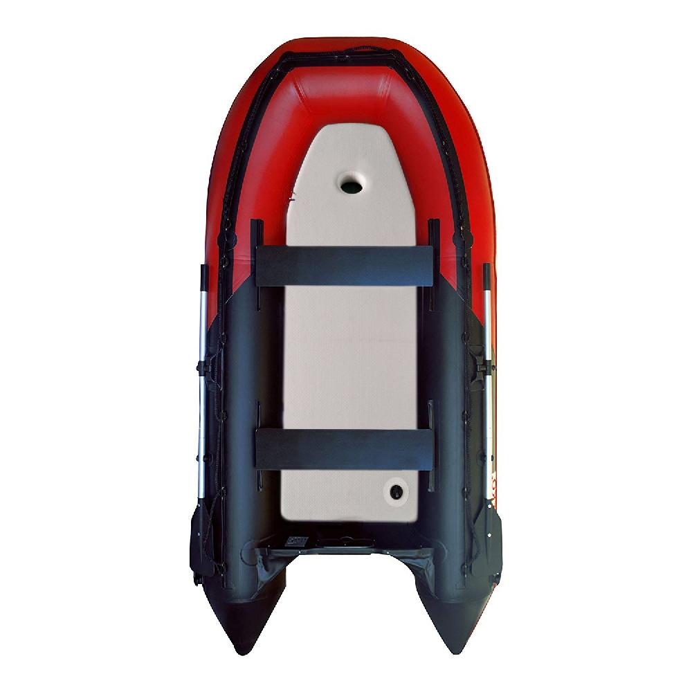 ALEKO Inflatable Boat with Air Deck Floor - 10.5 Ft - Black and Red