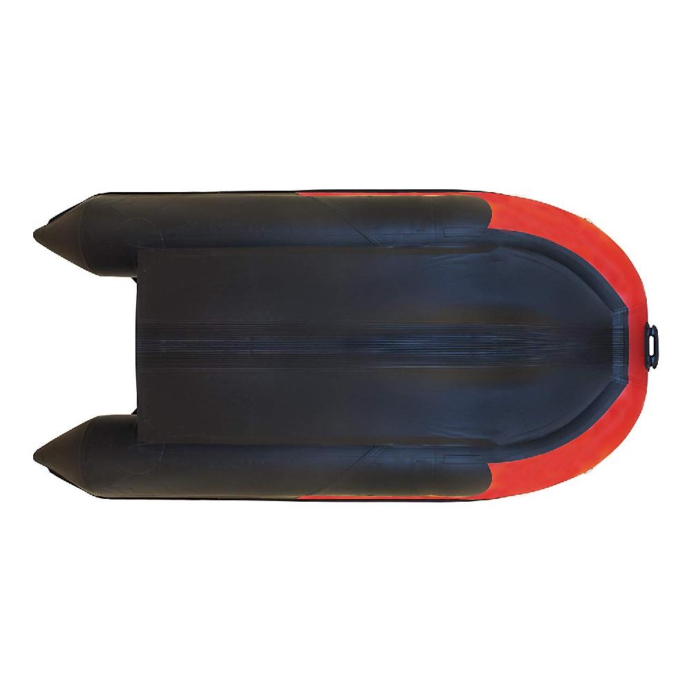 ALEKO Inflatable Boat with Air Deck Floor - 10.5 Ft - Black and Red