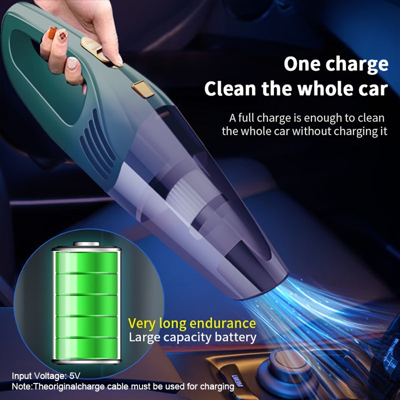 Car Mounted Wireless Vacuum Cleaner With Strong Power And LarSuction Mini Hand-held Car Vacuum Cleaner Household Indoor Small