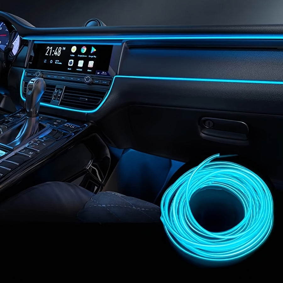 Upgrade Your Car's Interior With This USB Ice Blue LED Strip Light!