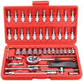 Peixiang Sturdy Hand Tools 46Pcs 1/4inch Car Repair Socket Tools Set Spanner Ratchet Wrench Kit Hand Tools Safety