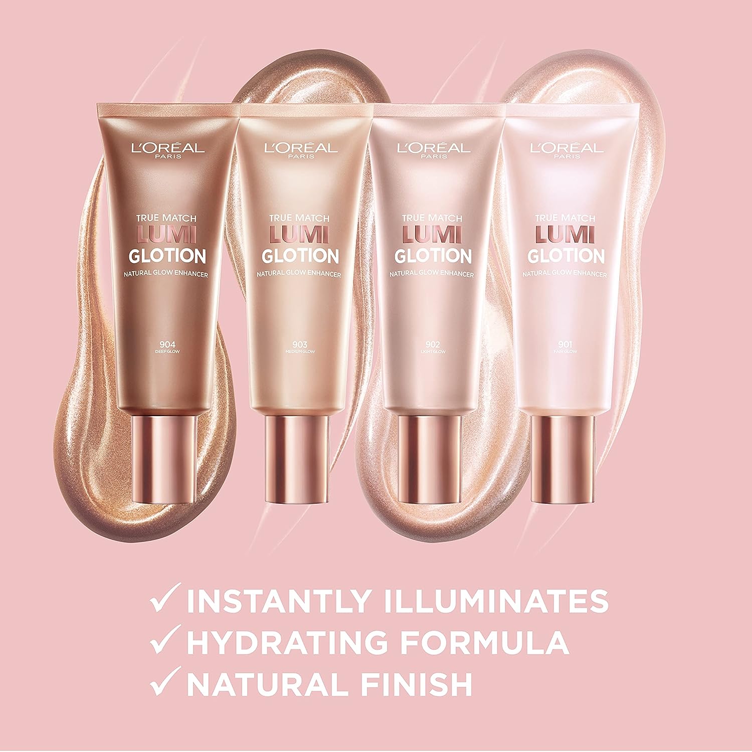 L’Oréal Paris Makeup True Match Lumi Glotion, Natural Glow Enhancer, Illuminator Highlighter Skin Tint, for an All Day Radiant Glow, Fair, 1.35 Ounces