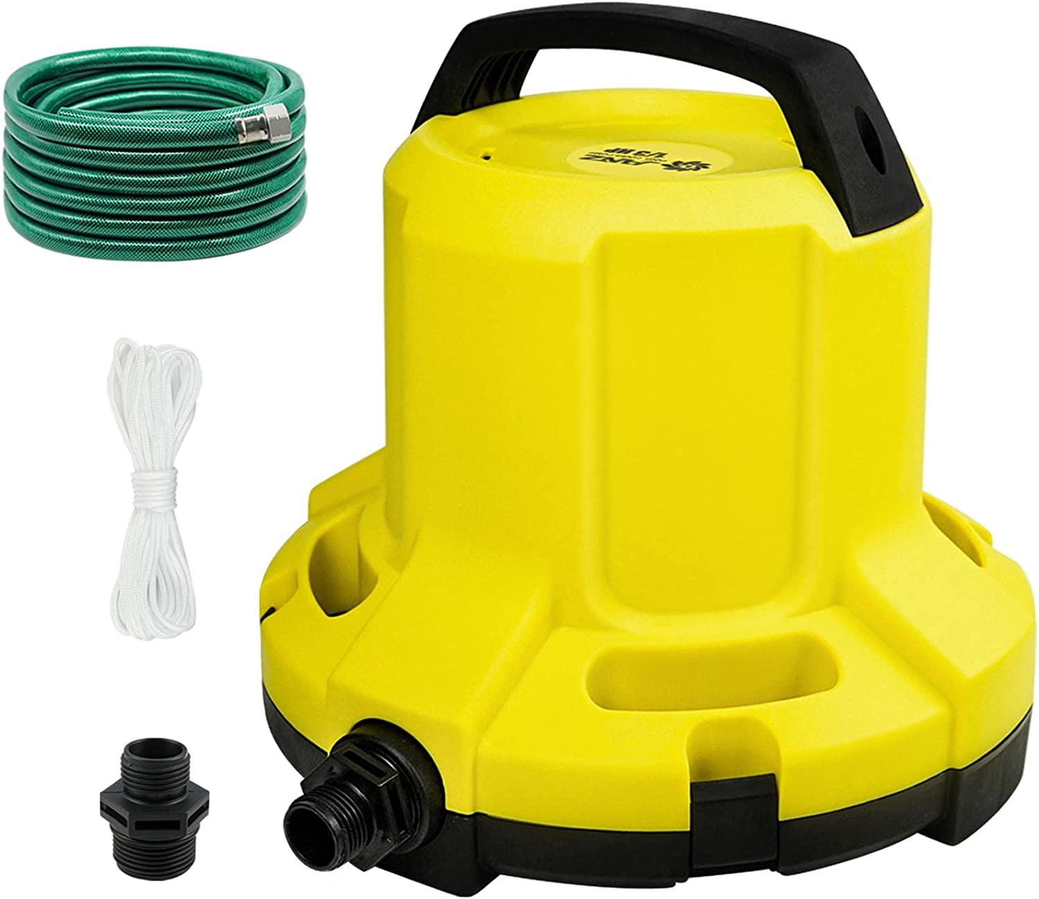 JANZ 2500 GPH Automatic Pool Cover Pump Above Ground,1/3 HP Submersible Pump with 25 FT DrainaHose Kit and Positioning Rope,Water Removal Pump for Pool Cover,Pool and More