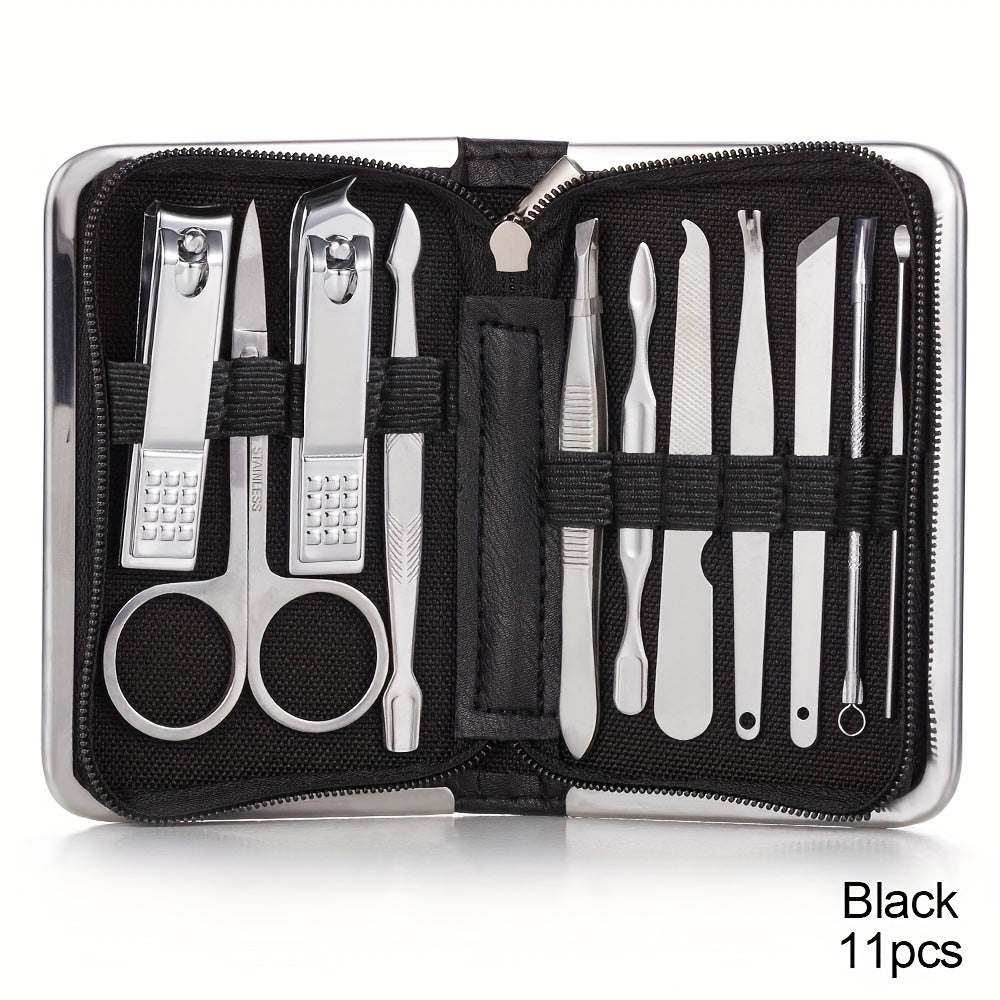 Nail Clipper Set 11/26pcs Set Manicure Set  Anti Splash Fingernail Cutter  Steel Nail Scissor Cuticle Tools