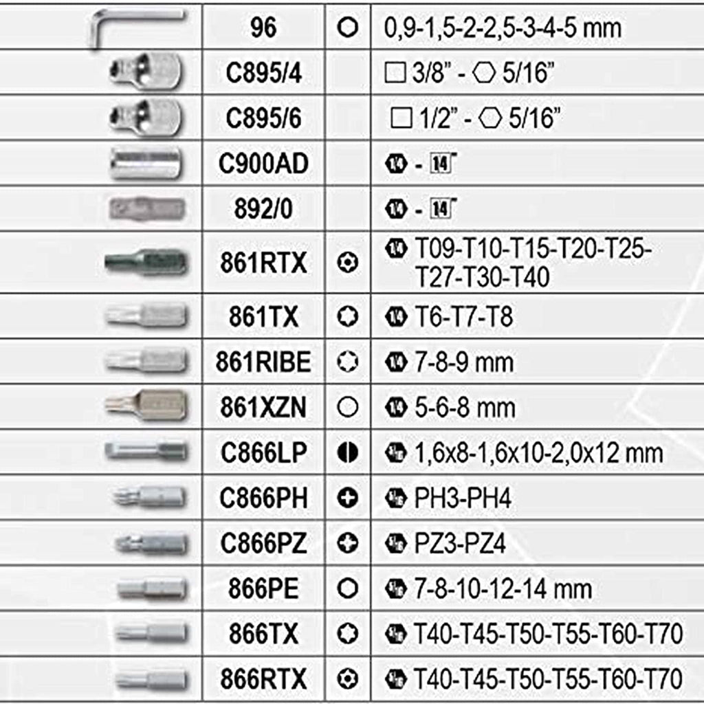 Beta Tools 903 E/C170 Easy Quality Socket Bit Set, Black