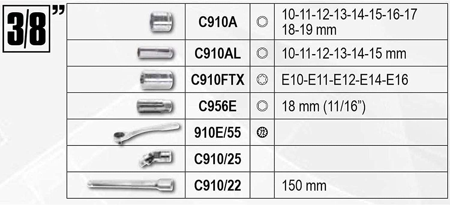 Beta Tools 903 E/C170 Easy Quality Socket Bit Set, Black