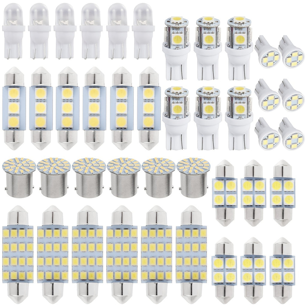42PCS Xenon White SMD LED Bulb - 6000K Interior Light Bulbs for Cars, RVs &amp; Trunks - T10 Reading Light