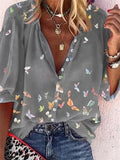 Ladies Casual Printed Floral T-shirt