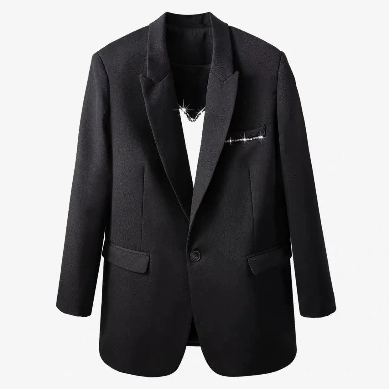 back heart black coat