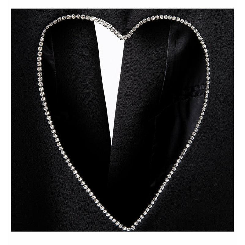 back heart black coat