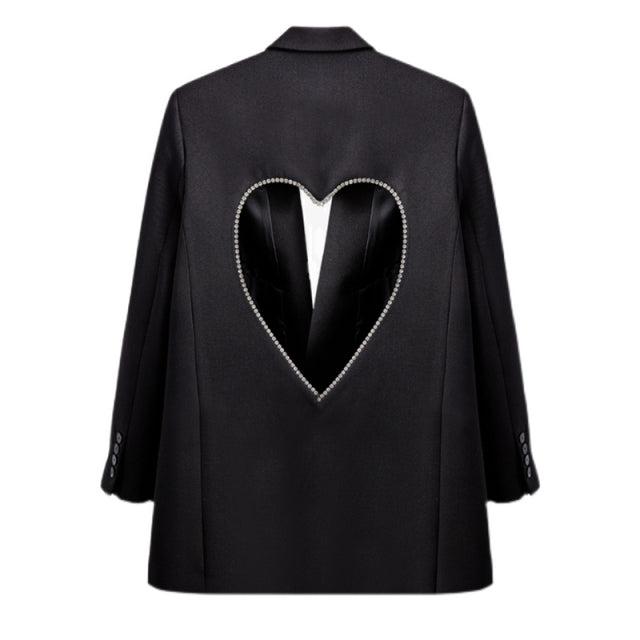 back heart black coat