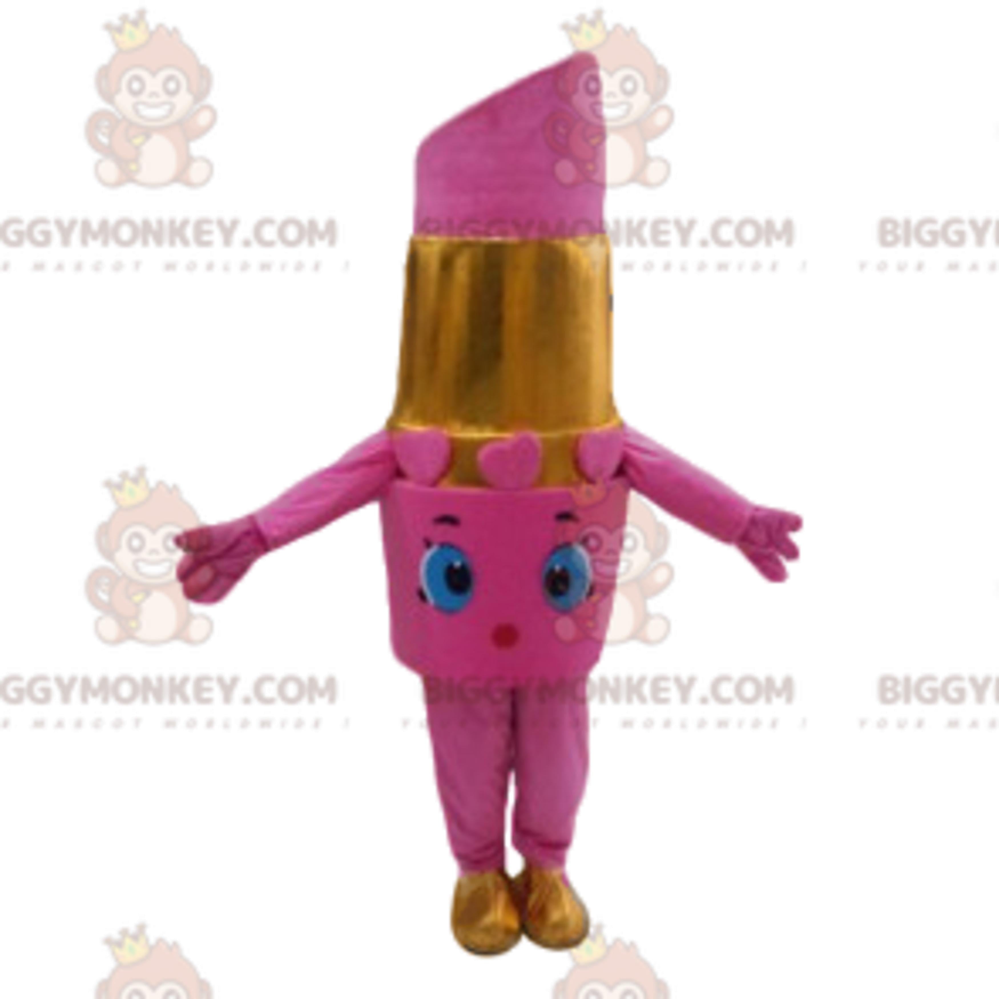 Pink Lipstick BIGGYMONKEYMascot Costume