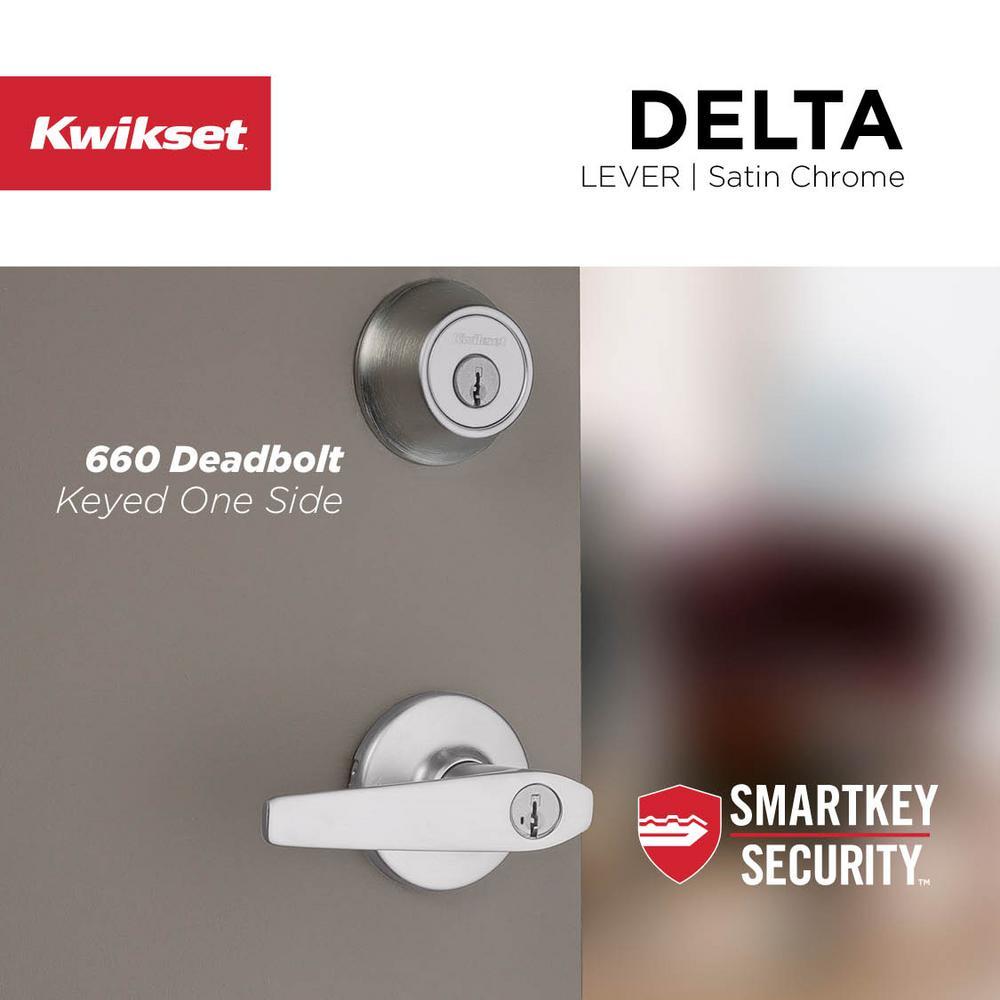 660 Series Satin Chrome Single Cylinder Deadbolt