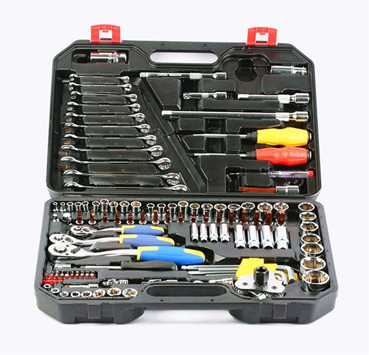 kengbi Exquisite WorkmanLong Service Life 121 pcs Tool Set Hand Tools for Car Repair Ratchet Spanner Wrench Socket Set Professional Car Repair Tool Kits (Color : 121 pcs Sets)