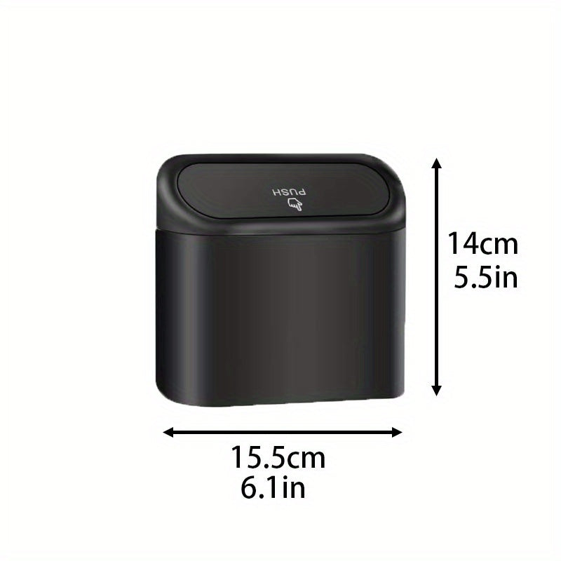 Leak-Proof Mini Car Trash Can with Lid &amp; 2 Packs of 70 GarbaBags - The Perfect Car Accessory!