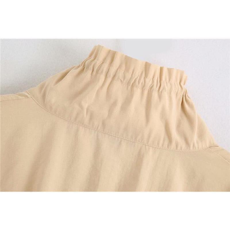 drawstrings fashionable cropped female jacket