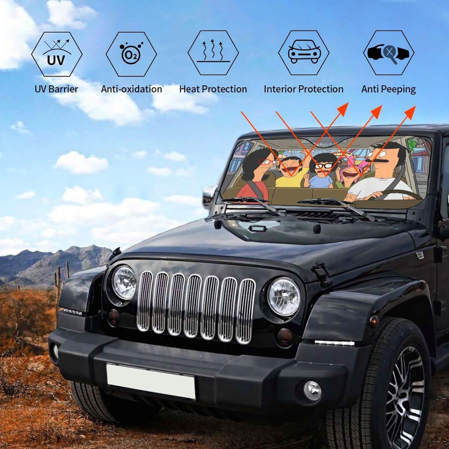 Car Windshield Sunshade 27.5 X 51 Inch, Front Auto Car Windshield Sun Shade Blocks Uv Rays Sun Visor Protector-Keep Your Vehicle Cool
