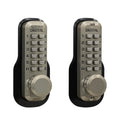 M230-DC Satin Nickel Mechanical Keyless 5 in. L x 1-1/2 in. W x 1-7/8 in. D Storeroom Knob with DeadlocSpring Latch