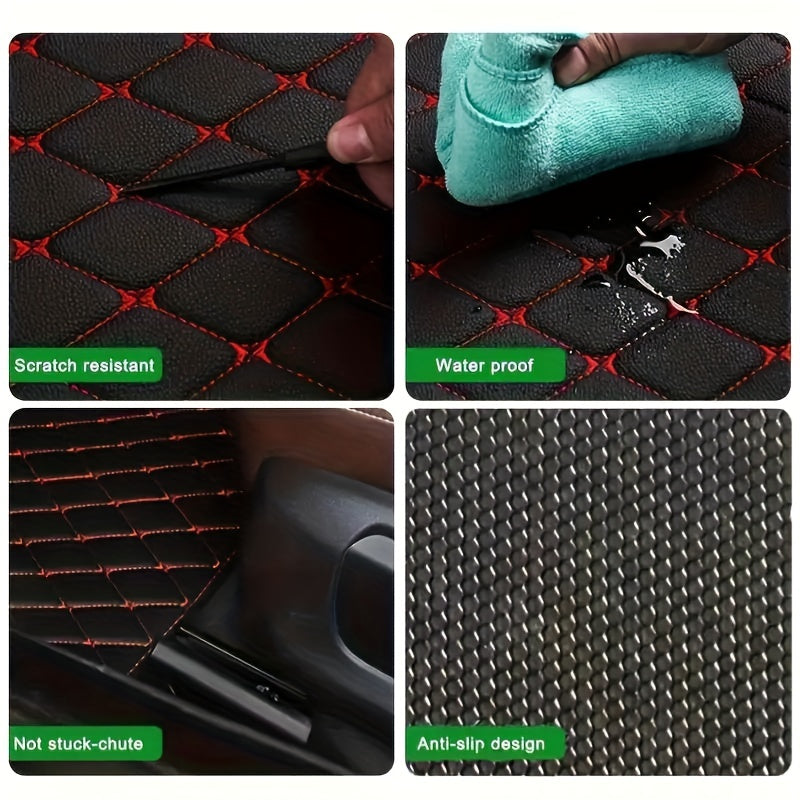 5pcs Car Floor Mats Universal Waterproof Front Rear Full Set Auto Rugs Leather Car Carpet Accessories