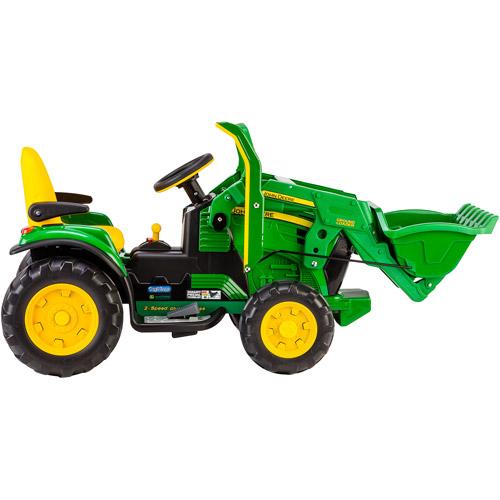 Peg PeJohn Deere Ground Loader 12-Volt Battery-Powered Ride-On