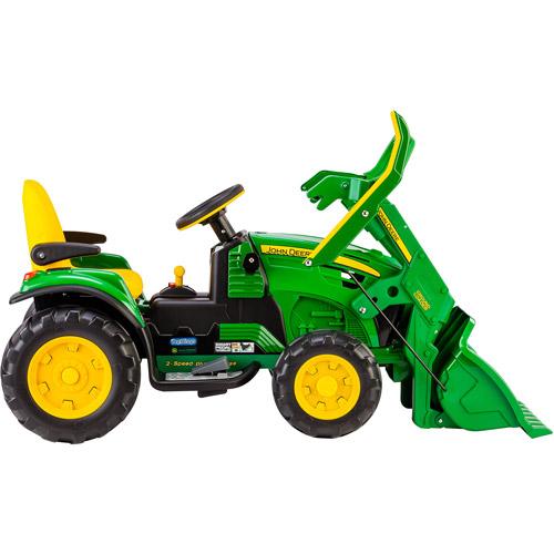 Peg PeJohn Deere Ground Loader 12-Volt Battery-Powered Ride-On