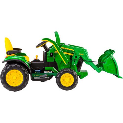 Peg PeJohn Deere Ground Loader 12-Volt Battery-Powered Ride-On