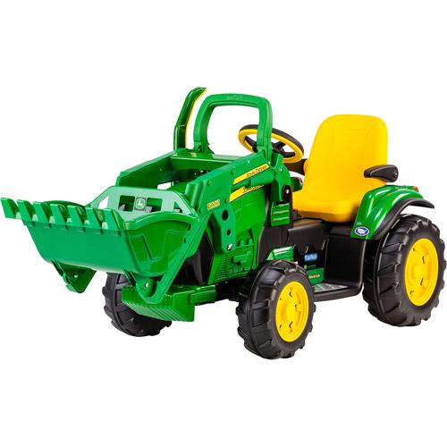 Peg PeJohn Deere Ground Loader 12-Volt Battery-Powered Ride-On