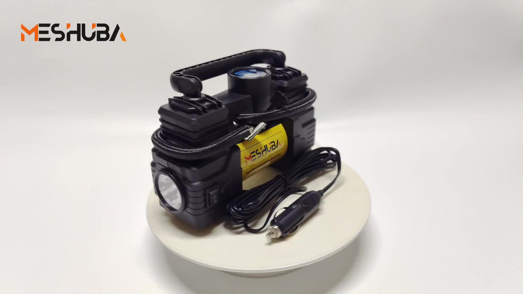 MESHUBA Tire Inflator 12V Portable Air Compressor, 150PSI Air Pump For Car Tires With Digital Pressure GauFor Car Bike Motor Ball, Yellow