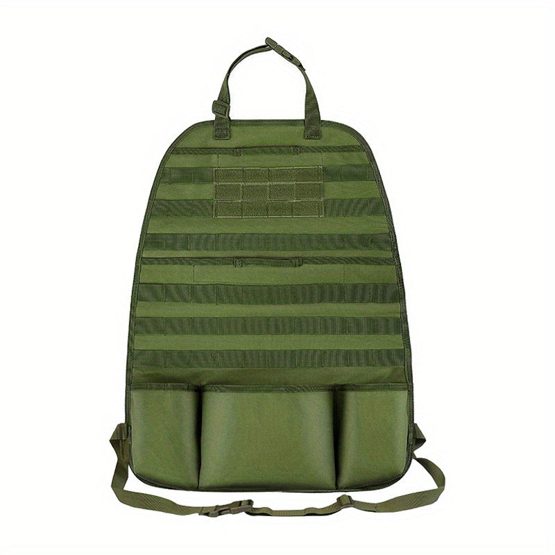 Military-Grade Car Back Seat Organizer: Tactical Accessories, Molle Pouch StoraBag, Outdoor Self-Driving Hunting Seat Cover Bag
