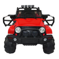 Electric Cars for Kids, 12V 3 Speeds Ride On Car Truck for Child 3-8, LED Lights Power Wheels with Remote Control, Spring Suspension for Christmas Gifts to Ride on Pavement Grass Mud, Red, Q0187