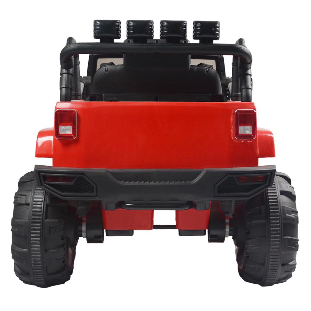 Electric Cars for Kids, 12V 3 Speeds Ride On Car Truck for Child 3-8, LED Lights Power Wheels with Remote Control, Spring Suspension for Christmas Gifts to Ride on Pavement Grass Mud, Red, Q0187