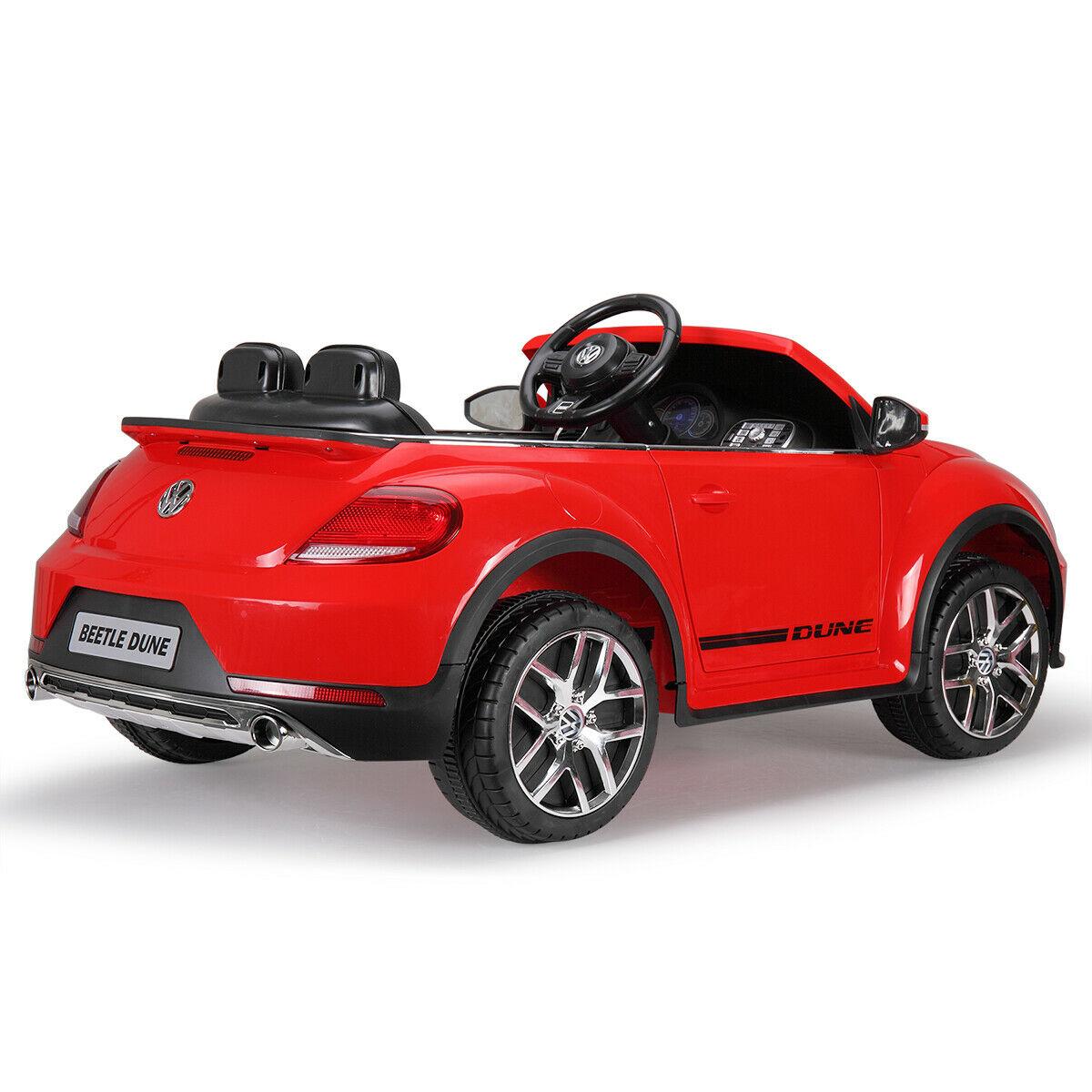 Hommoo Kids Ride on Car, 12V Beetle Electric Kids Ride On Cars Motorized Vehicles for Girls, Toy Gift for Children Child Boys