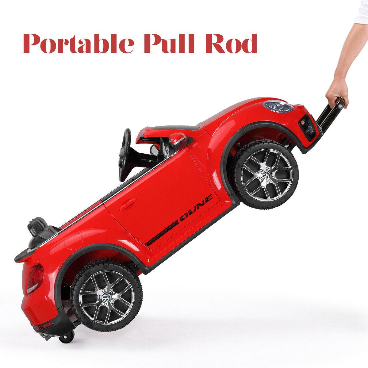 Hommoo Kids Ride on Car, 12V Beetle Electric Kids Ride On Cars Motorized Vehicles for Girls, Toy Gift for Children Child Boys