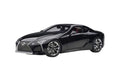 Lexus LC500 Black with Dark Rose Interior and Carbon Top 1/18 Model Car by Autoart
