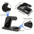 Wireless Charging Station For  Multiple Devices Foldable 3 In 1 Fast Charger Station Stand Dock For IWatch Series 8, 7, 6, SE, 5, 4, 3, 2, Airpods Pro 3, 2,  14Pro, 14, 13, Pro Max, 13 ,12, 11 Pro, X ,Max ,XS, XR, 8