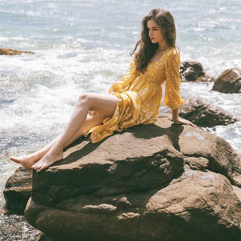 spring embroidery midi dress
