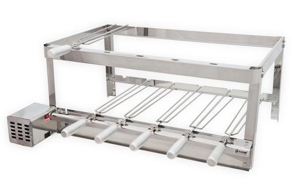 Brazilian High Rotisserie BBQ Grill  Still 6 Skewers Giragril Inox