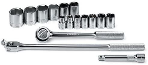 SK 41166 1/2-Inch Drive 6 Point 7/16-Inch to 1-1/4-Inch Socket Set, 16-Piece