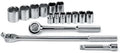 SK 41166 1/2-Inch Drive 6 Point 7/16-Inch to 1-1/4-Inch Socket Set, 16-Piece