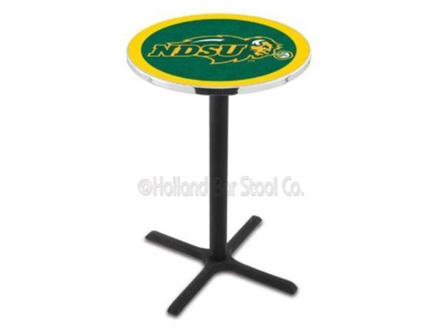 L211B42NDakSt-G 42 In. Black Wrinkle North Dakota State Pub Table